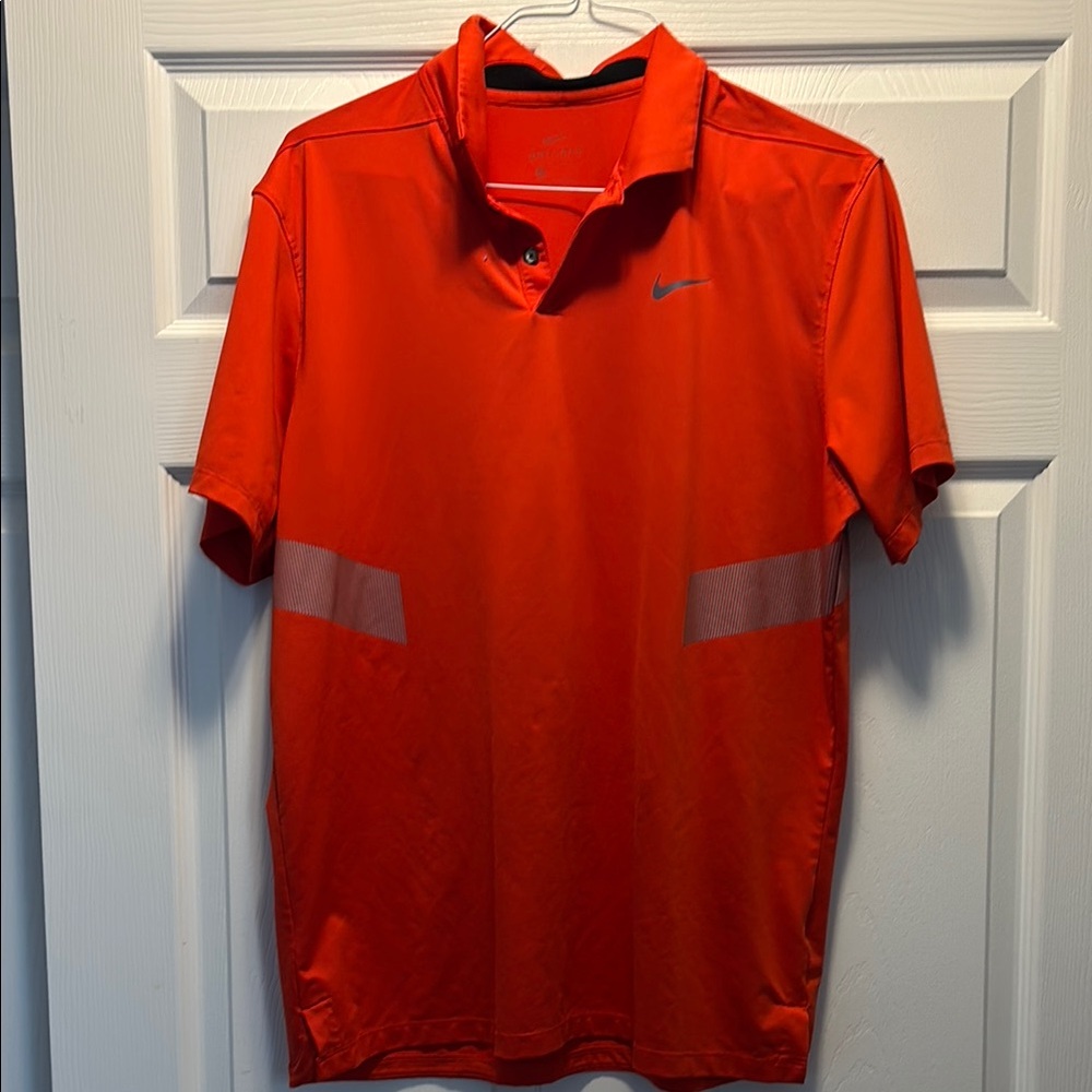 Nike Men's Reddish Orange Polo Shirt